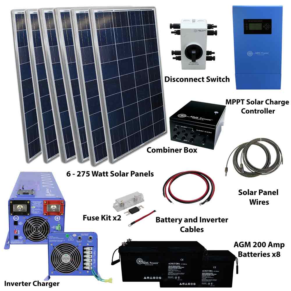 Kit Solar Completo 500w Inverter Panel 160w Bateria 65a Si6