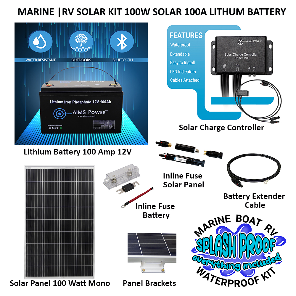 Solar Kit for remote site 200Wc - 100Ah - 250VA